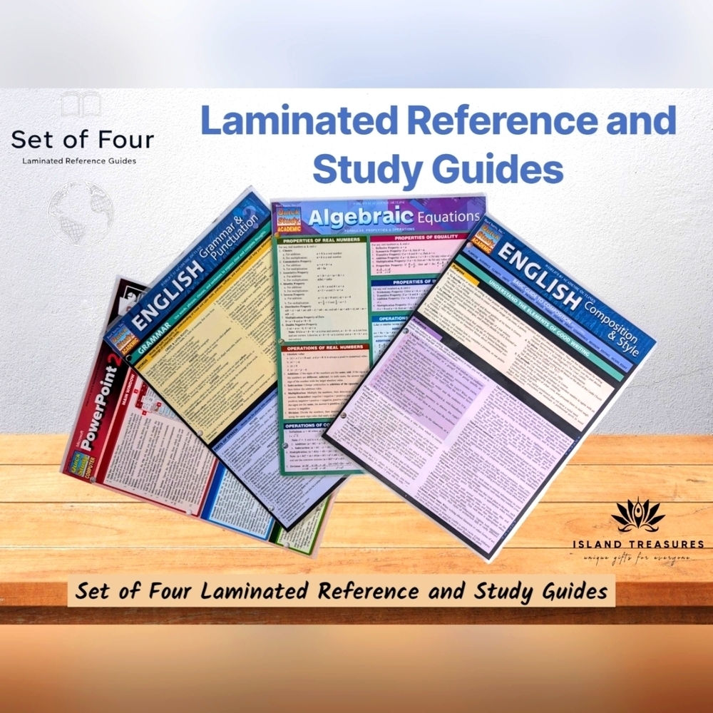 QuickStudy Laminated Reference Guides - 1 Algebraic  2 English - 1 Power Point